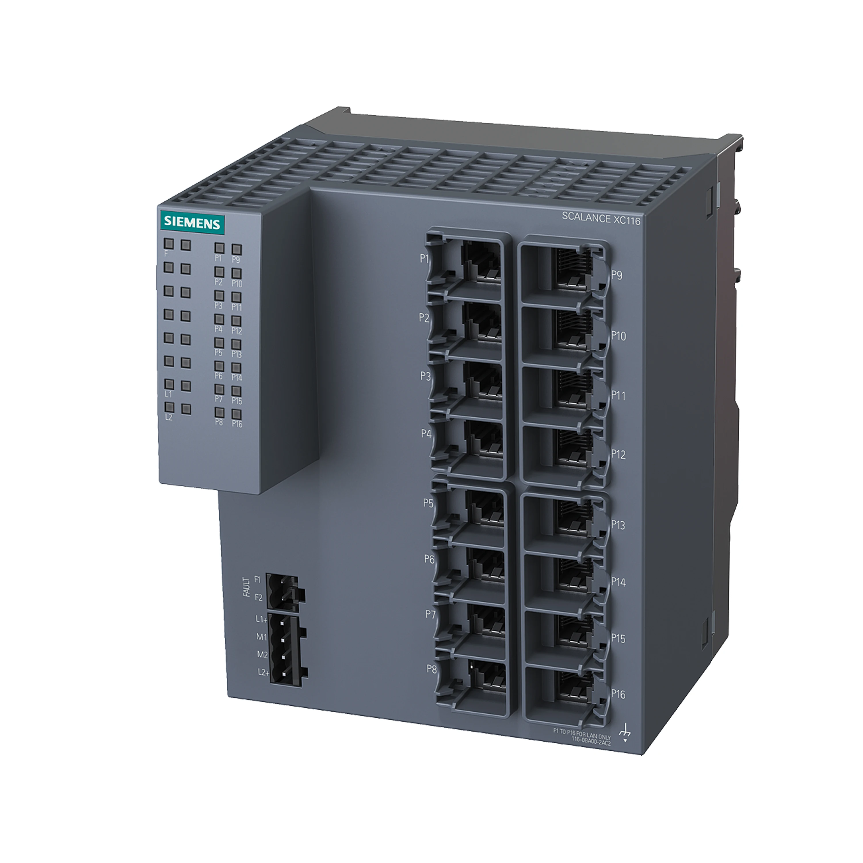 6GK5116-0BA00-2AC2 Siemens SCALANCE XC116 unmanaged IE switch 16 x 10/100 Mbit/s RJ45 ports 6GK51160BA002AC2
