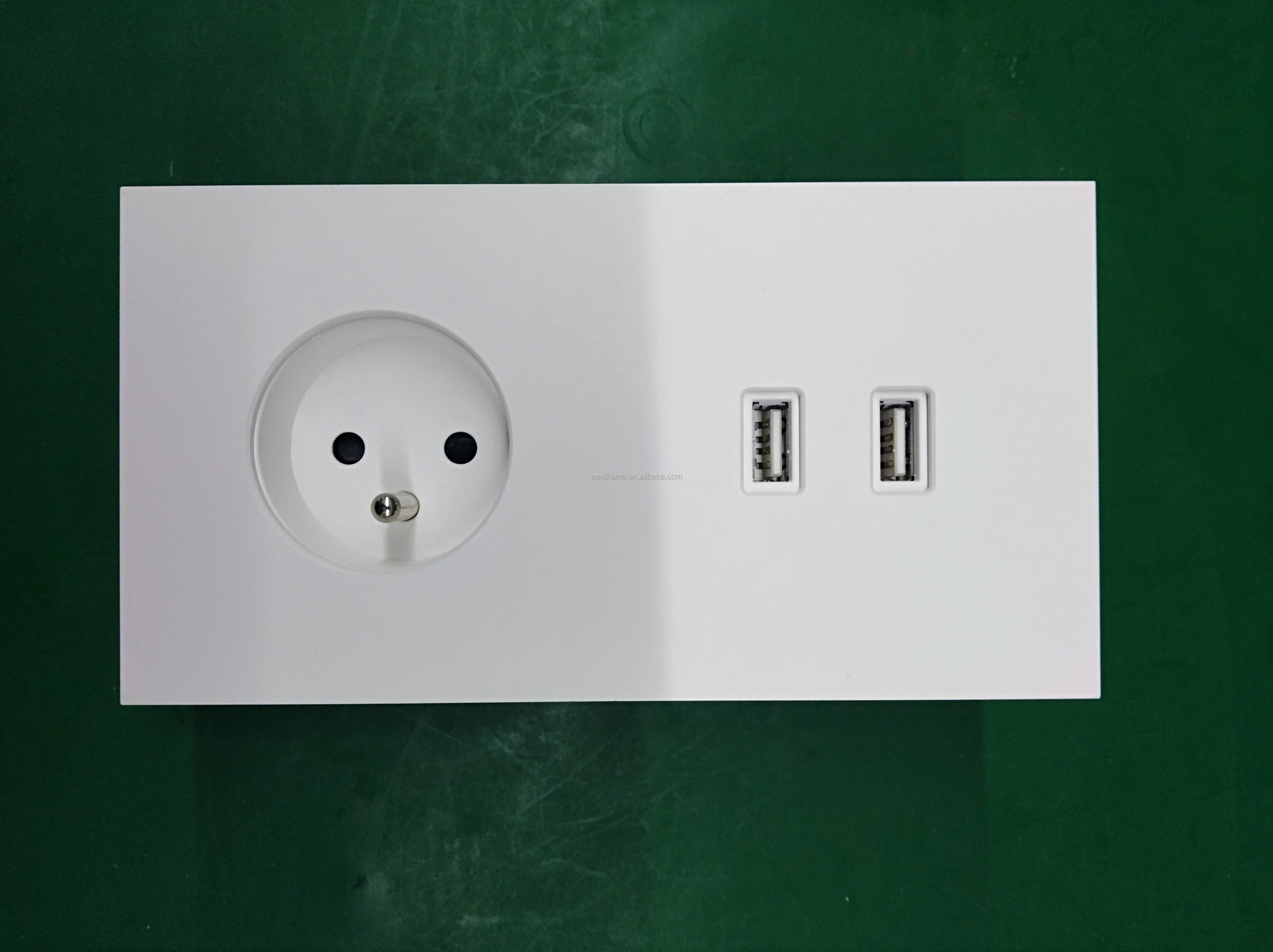 Eastkame  EU or France /USA /UK standard 110~250V 16A double  Wall Socket and power outlet plug for Vimar or legrand module