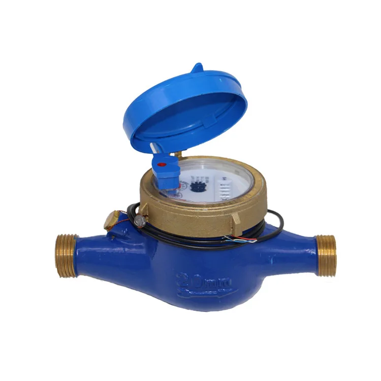 DN40 мм импульсный выход латунный корпус сухой циферблат многоструйный счетчик воды