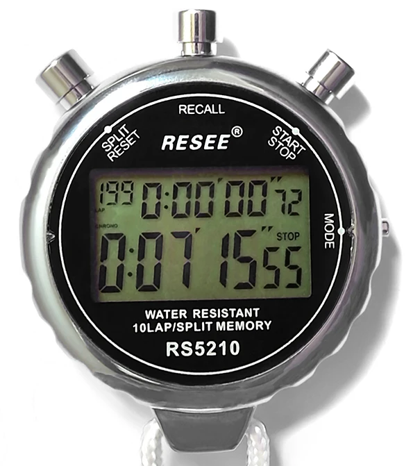 Высококачественный металлический цифровой электронный спортивный секундомер обратный отсчет 30 воспоминаний секундомер для бега