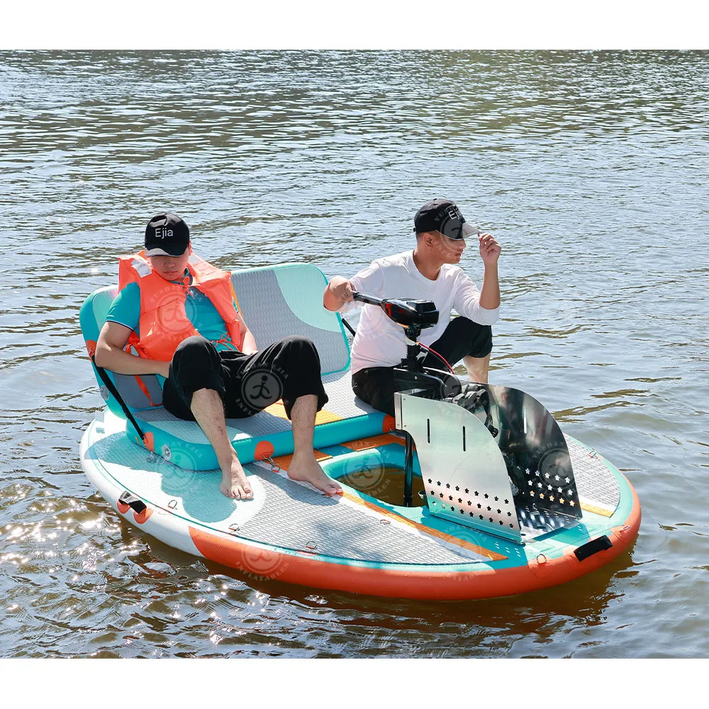 High quality 2.2 m*1.8 m  inflatable fishing boat compact and CE certified   inflatable catamaran with  Electicat power