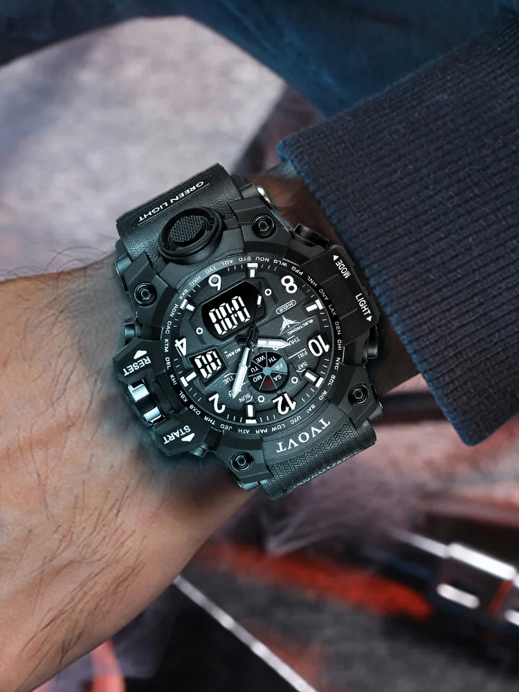 G Style Custom Logo Water Proof Designer Dual Time Watch Top Brand Analog Sport Digital Watch Men Wrist Luxury Montre 8803