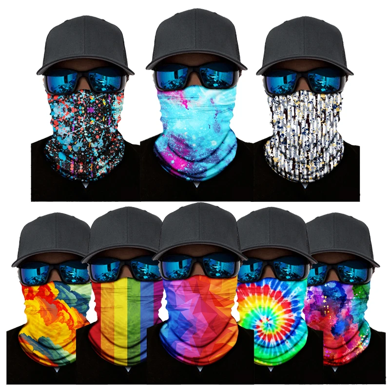 2023 Custom Tube Bandana Neck Gaiter Golf Head Covers Cycling Fishing Tube Face Shield Men Women Scarf