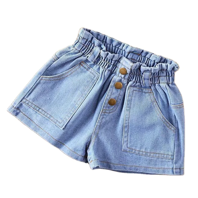 
Girls cotton Denim jeans Shorts children Thin Soft Trousers Kids Casual Clothes Clothing P162 