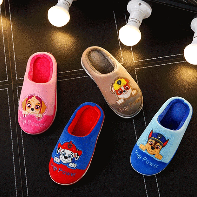 Детские новые детские хлопковые тапочки команды ван для мужчин и женщин на осень и зиму комнатные детские тапочки для мальчиков
