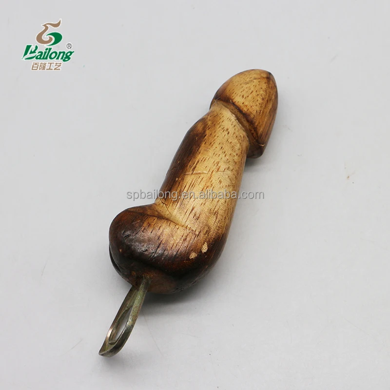 Factory price wholesale custom logo souvenir wood penis handle bottle opener