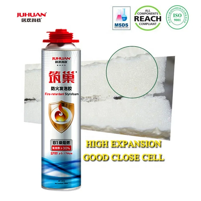 750Ml Pu Fire Resistant Foam Gap Filler For Door