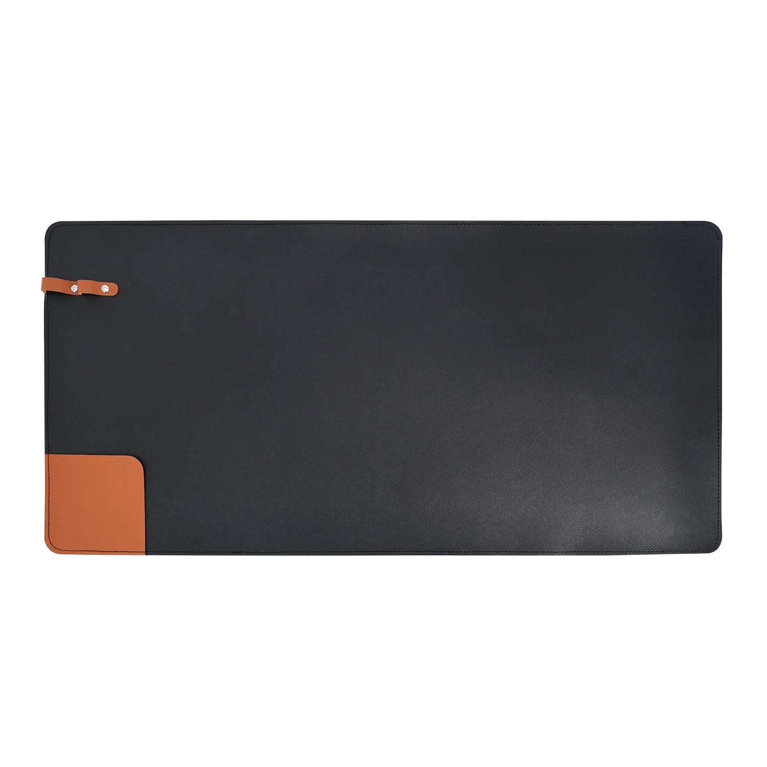 Luxury Office PU Leather Desk Pad Computer Mouse Mat with Pen Strap