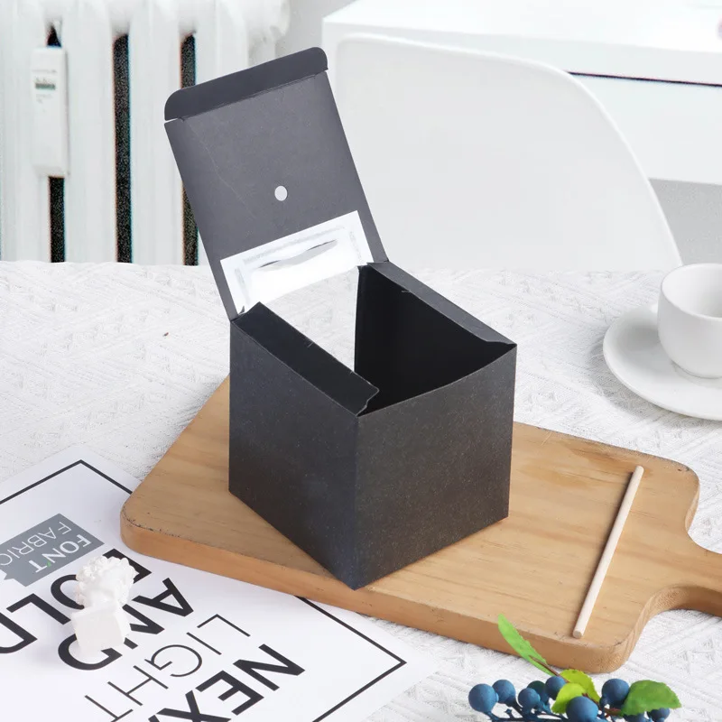 Wholesale White Black Kraft Single Chocolate Candy Pop Box