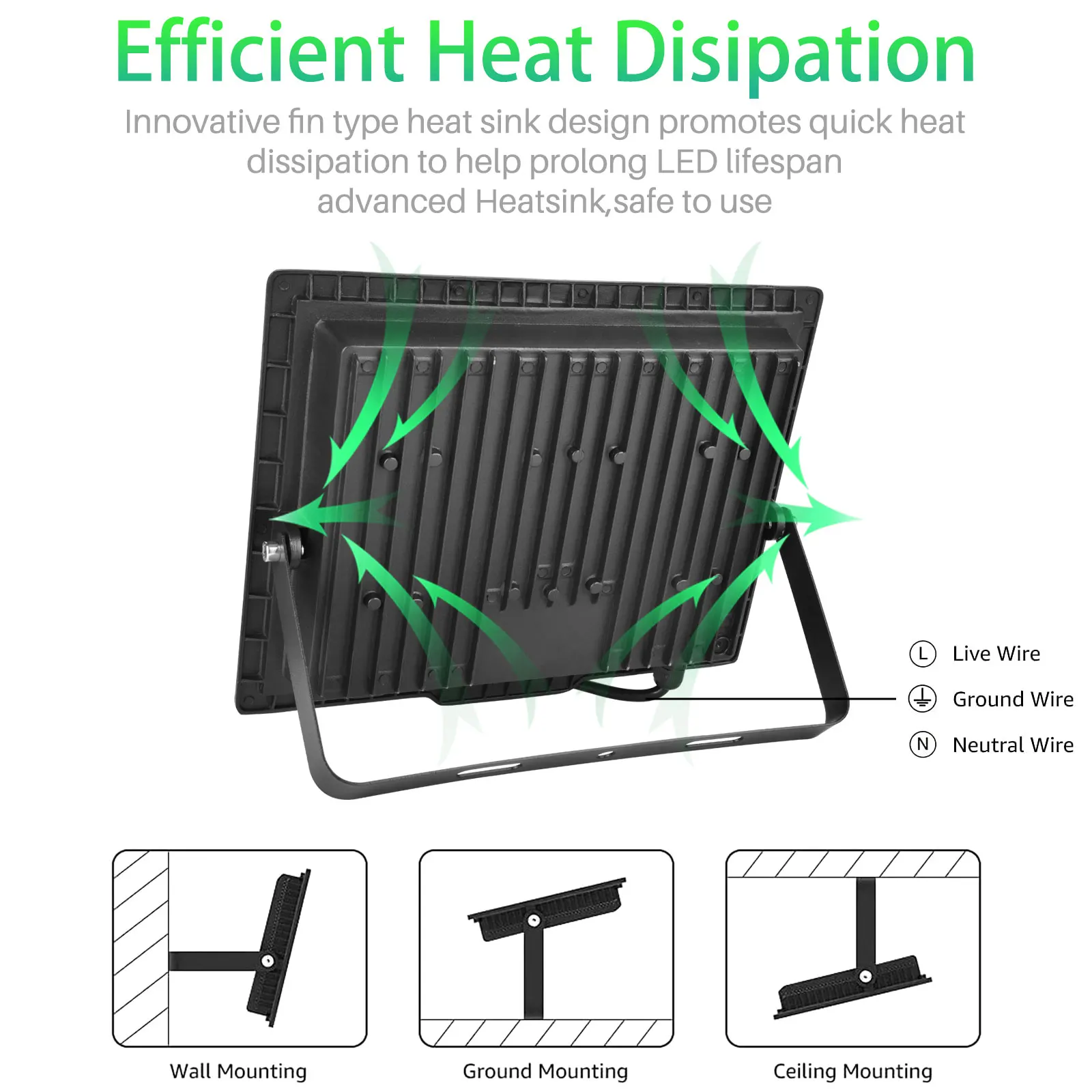 Vertak Cheap White Black Body IP65 Waterproof Outdoor Floodlight Reflector Garden Yard Led Flood Light 50W for Stadium Lamp