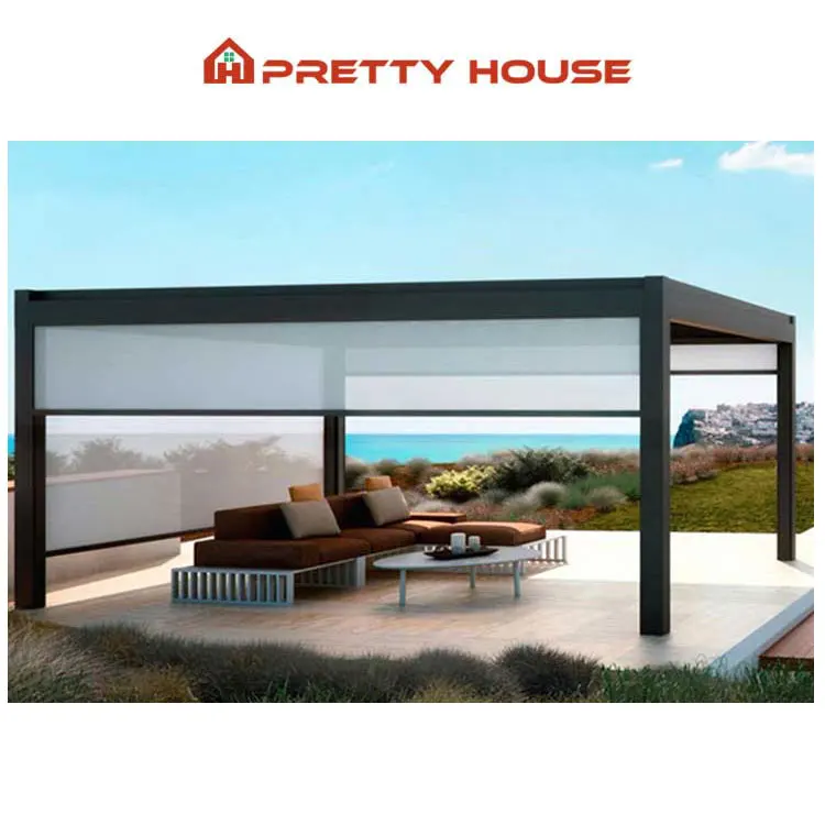 Provide Pergola Sulations Customized Outdoor Garden Motorized Pergola Bioclimatica Kits