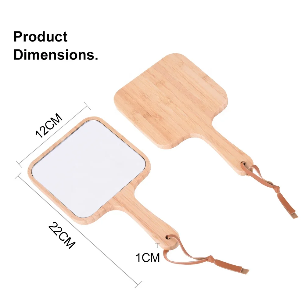 Custom Logo Small Square Handheld personalized pocket Vanity Makeup Mirror for easy to Carry