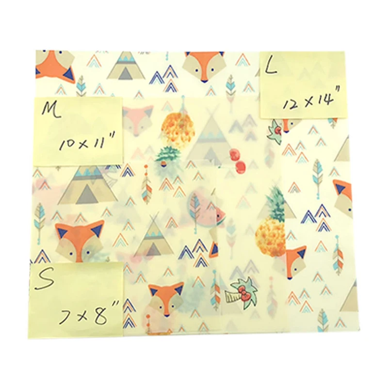 Пластиковые БЕСПЛАТНО Экологичные многоразовые пчелиный воск обертывания для хранения продуктов