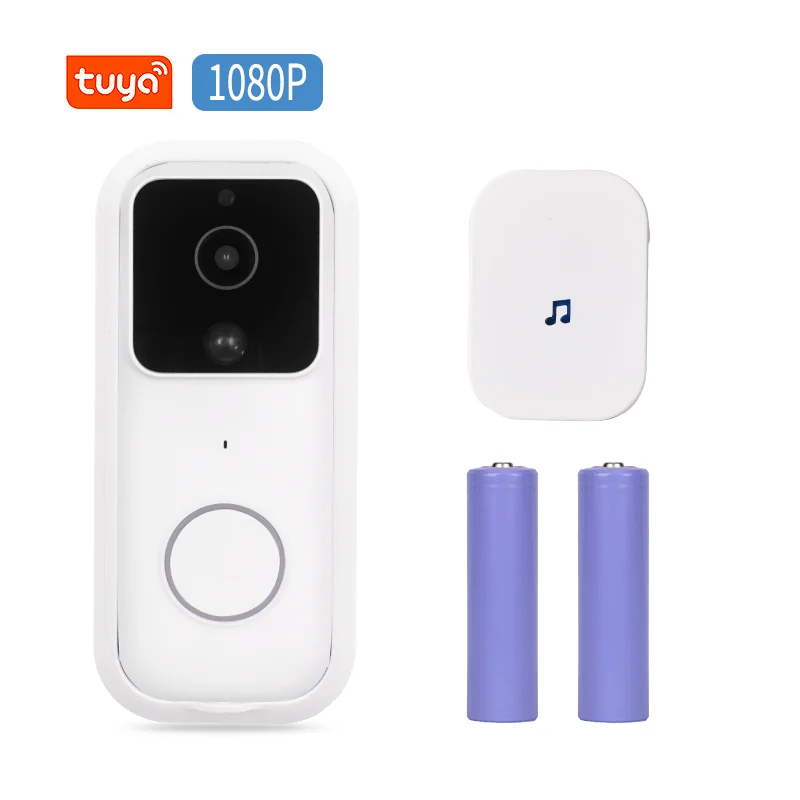 
Home visual intercom camera wifi tuya smart door bell camera nightvision 1080p security ring video doorbell with chime 