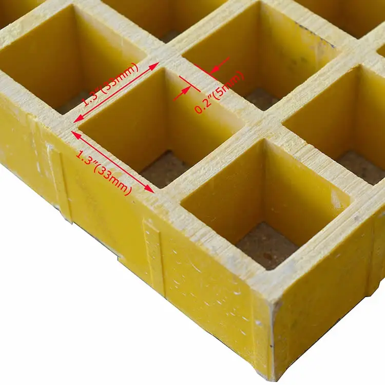 Mesh FRP Plastic Composite Molded Floor Grating Anti-slip Fiberglass Panel Frp Grating