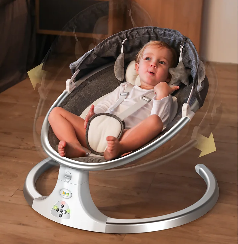 Children Furniture Rocking Chair For Baby Sleep Kids Wooden Baby Bouncer Magnetic Swing baby cradle