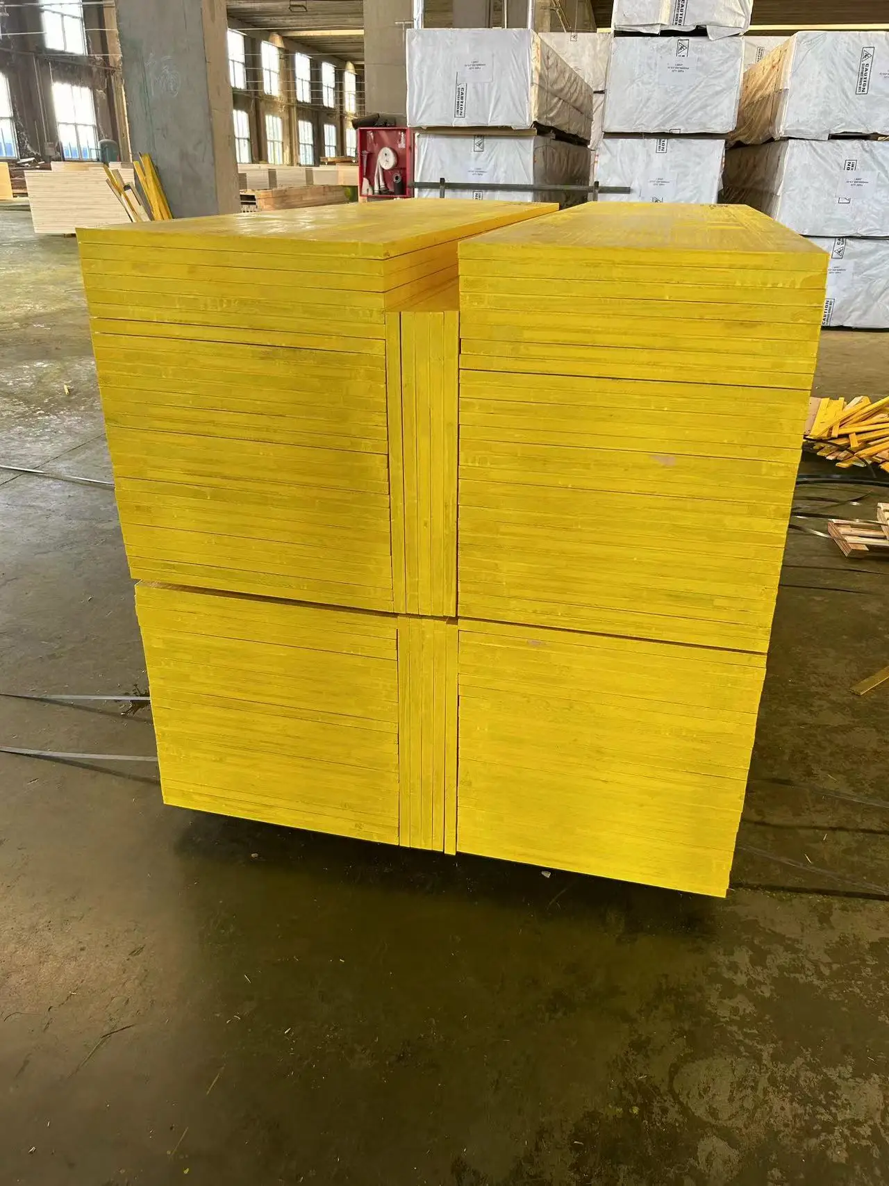 27MM 2000X500MM PINE GLUE WBP 3 ply yellow shuttering plywood panel for concrete formwork
