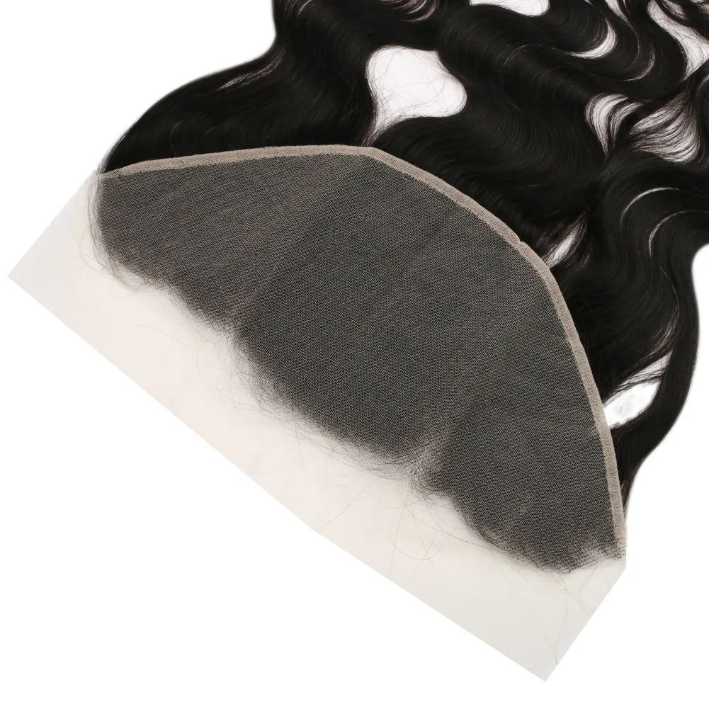 Full Shine Body Wave Natural Black Human Hair 13*6 Inch Frontal Lace Closure