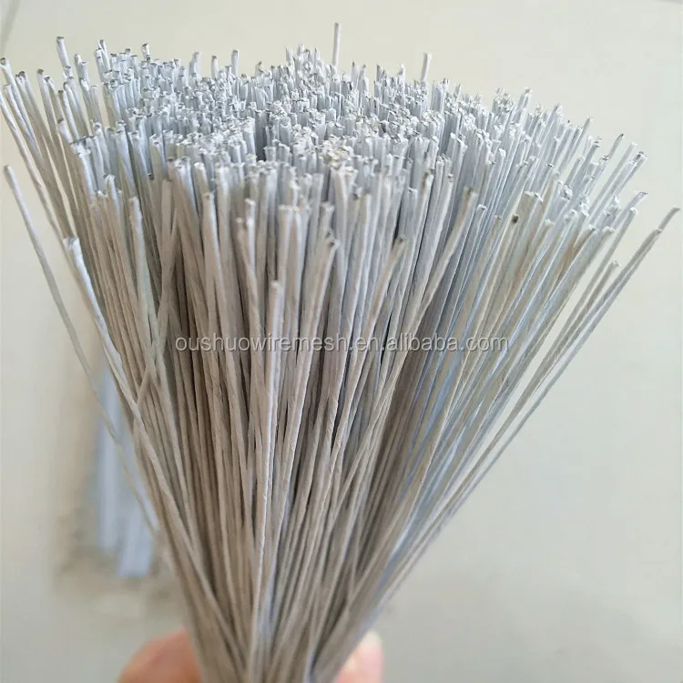 Wholesale customized different size 26 Gauge 36cm 50pcs paper covered florist wire for bakery cake craft and flower making wire