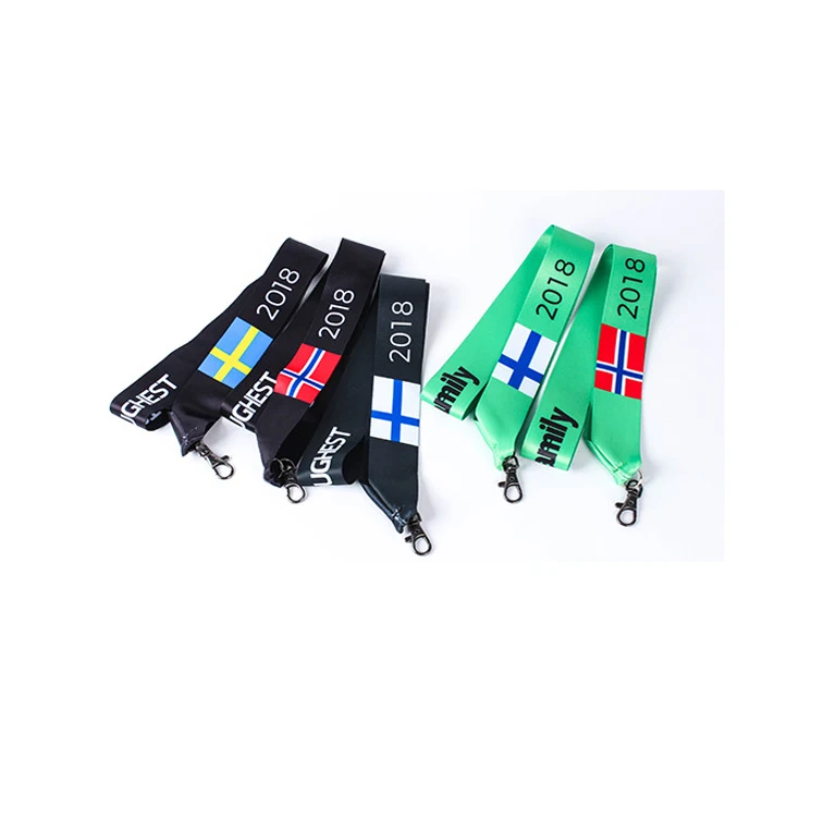High Quality Lanyards With Logo Custom Cell Phone Woven Sublimation Printed Personalized For Keys