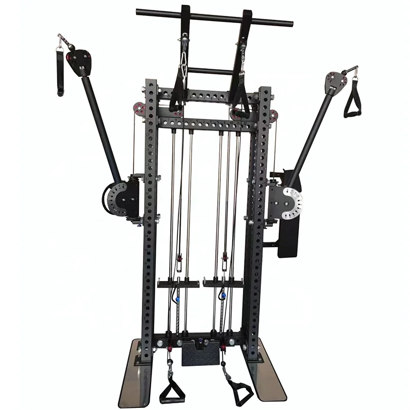 Commercial Gym Equipment All In One Multi Cable Fitness Movable Arm Functional Trainer Machine with weight stack