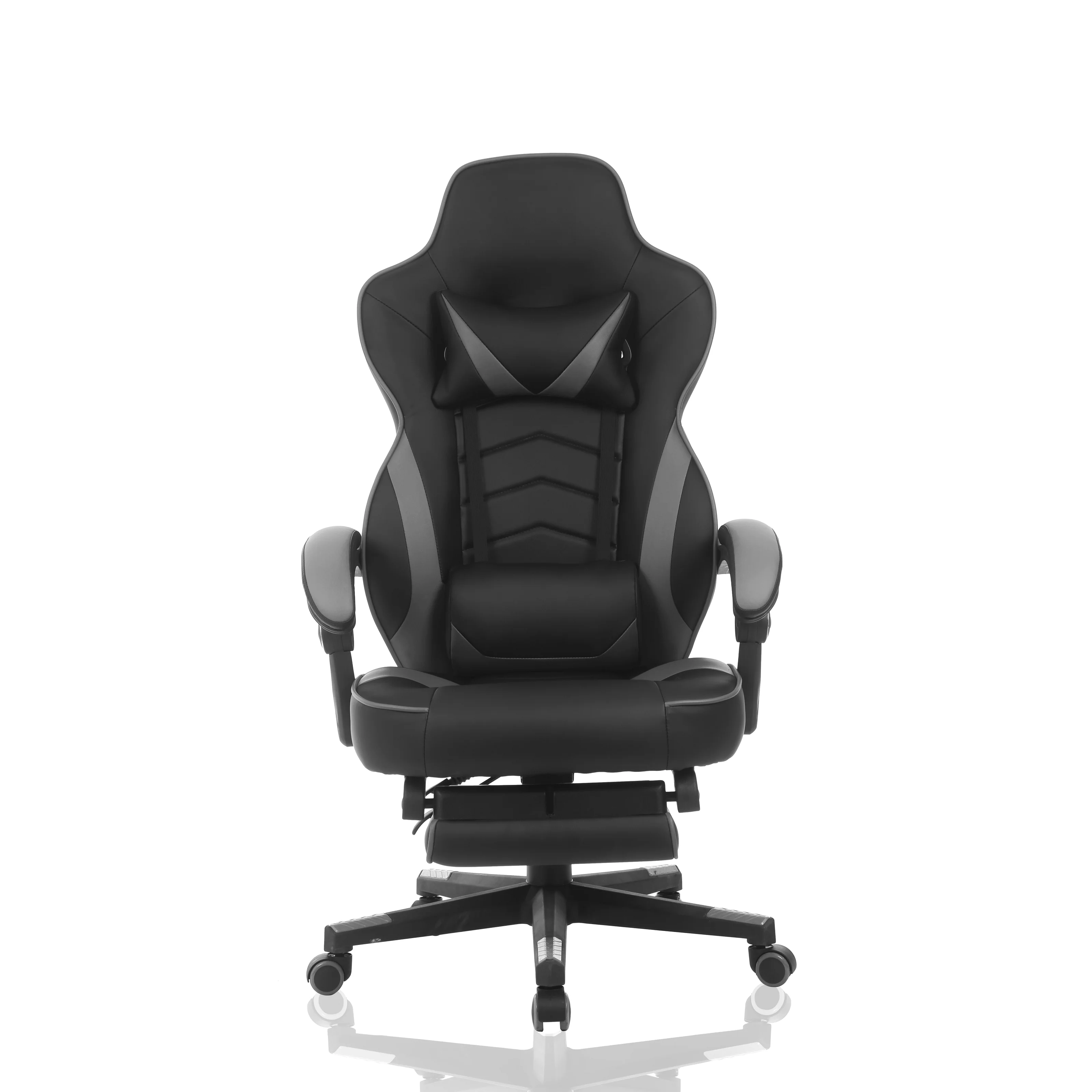 durable gray gaming chair for heavy people gamer chair with footrest grey massage gamer chair cadeira de jogos