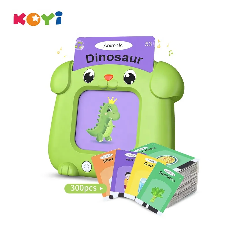 Newest Toddler Toys Early Educational Cute Dog Talk Flash Card Machine Talking Flash Cards Learning Toys for kids