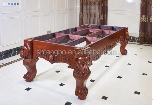 The lion King Solid Wood Carved Slate Pool Table American Stylish Billiard Pool Table