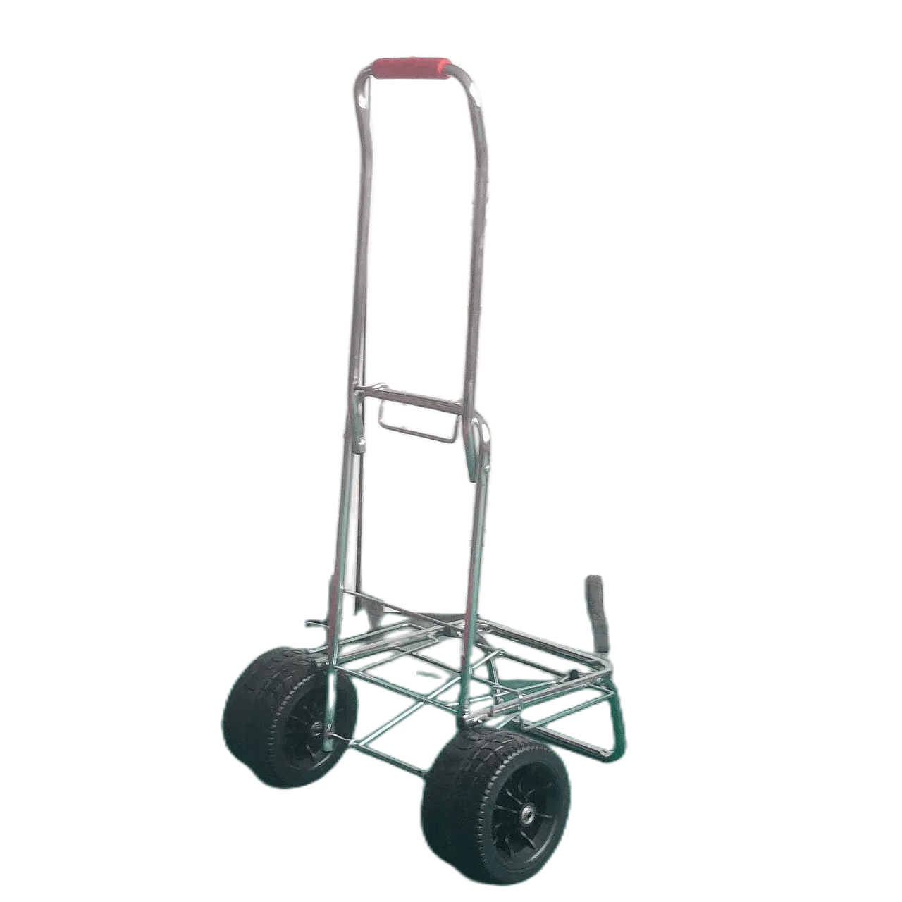 foldable sand beach luggage cart with wide plastic wheel
