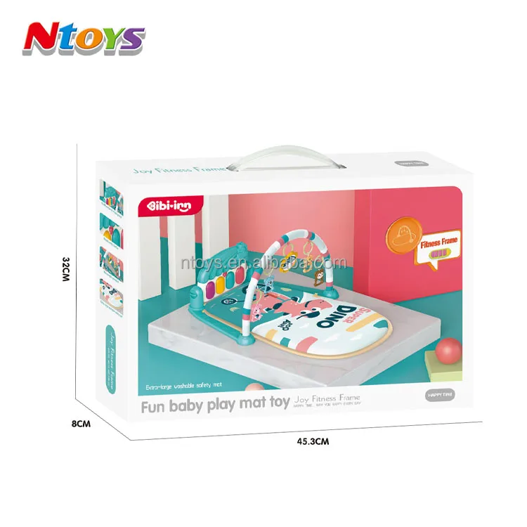 Baby Piano Gym Mat Fitness Frame with Rattle Toys Foldable Baby Play Mat
