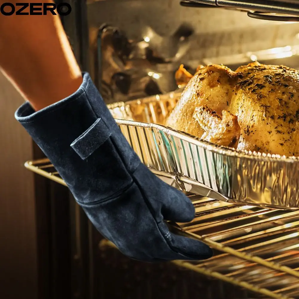 Comfortable OZERO Waterproof Holiday celebrations Reliable Bbq Gloves Leather