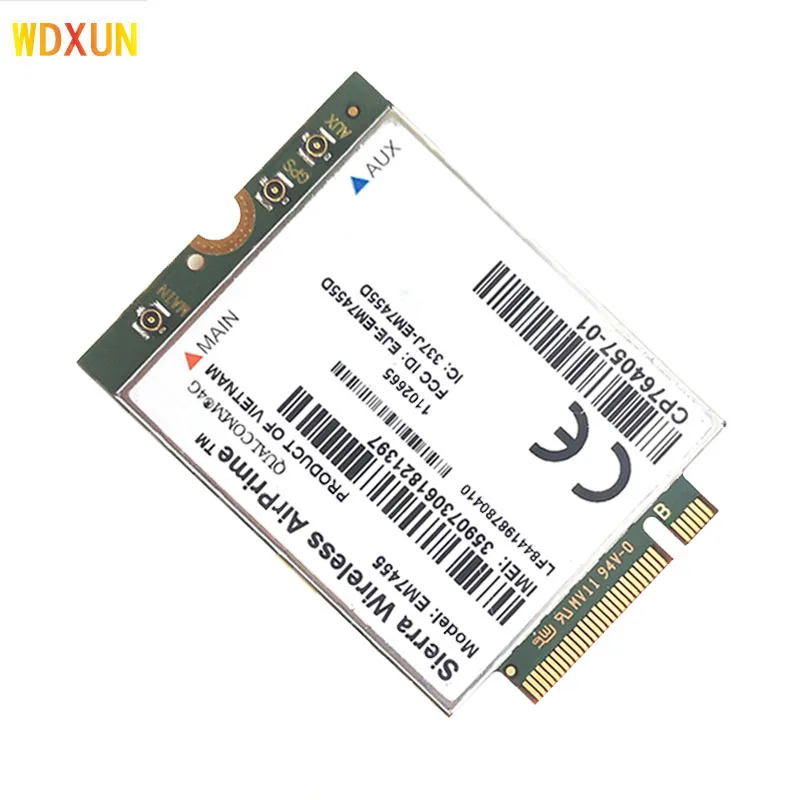 Sierra Wireless WWAN EM7455 LTE 4G NGFF модуль FDD/TDD Cat6 NGFF/M.2 карта 300
