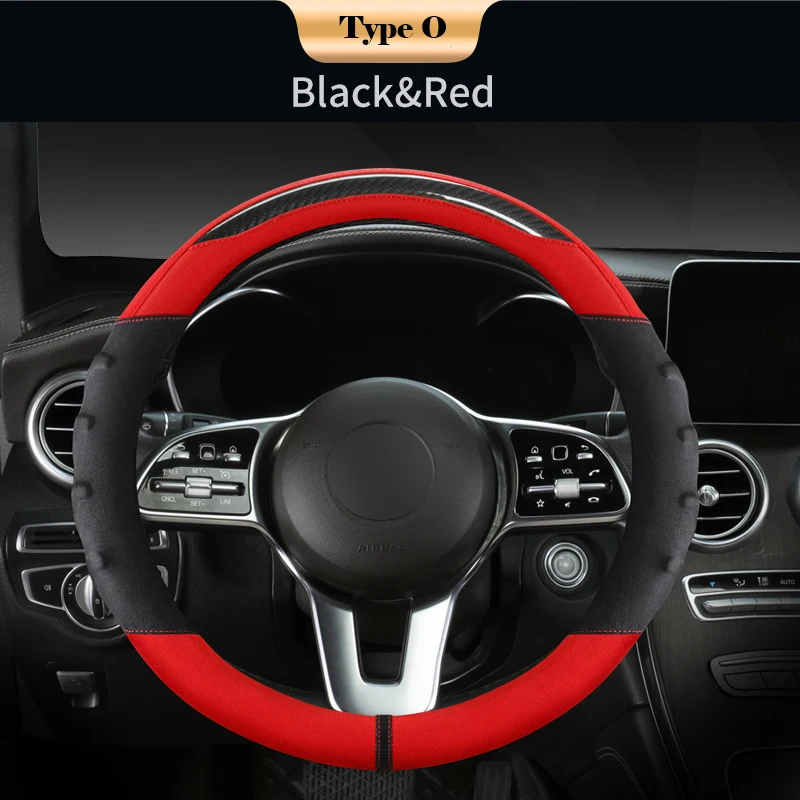 Аксессуары для интерьера красное пятно с черный диаметр 38 см автомобильные крышка рулевого колеса