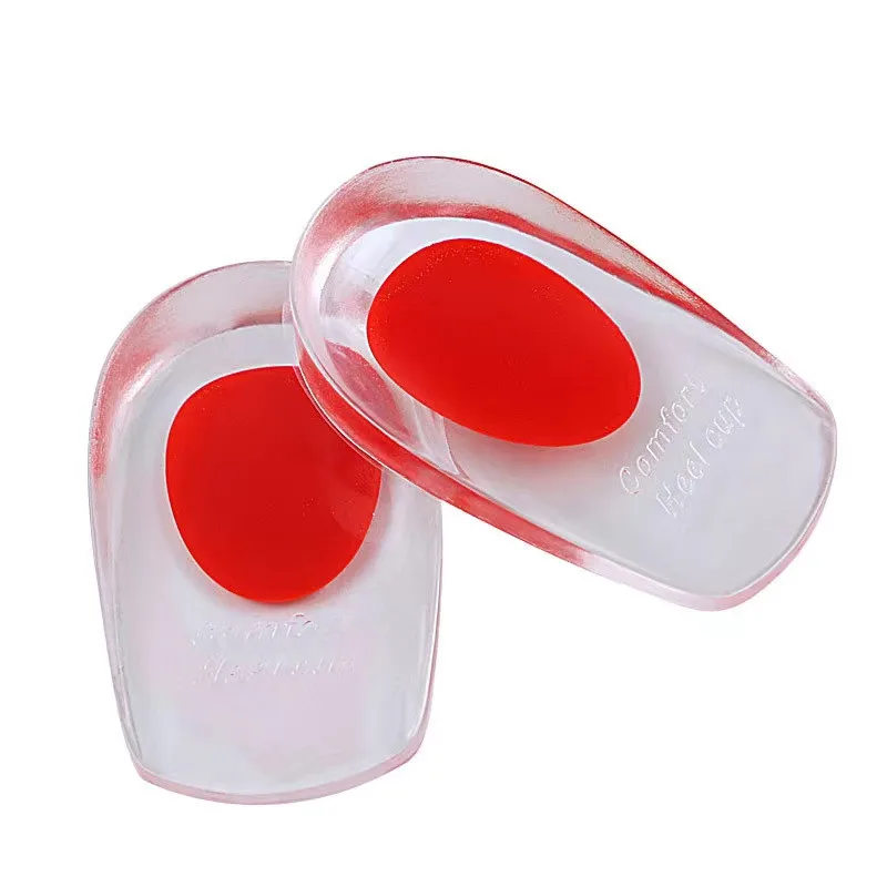 Free Sample Soft Gel heels Moulded Invisible Silicone Shoe Inserts Pads Height Increase Insole For heels