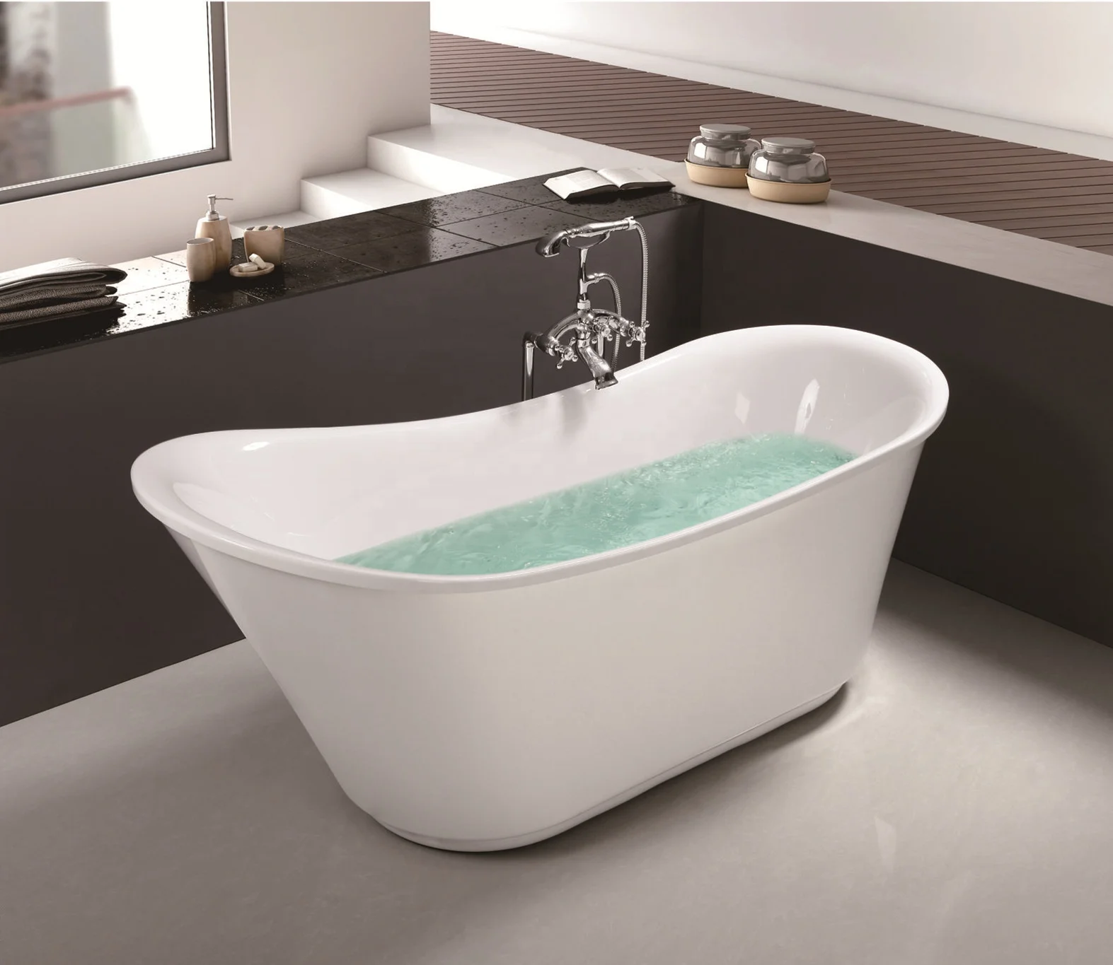 United States Warehouse dropshipping acrylic modern design freestanding bathtub used for bathroom