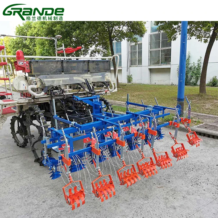 China Made Factory Direct Household Mini 6 Row Paddy Field Weeding Machine Mounted To Tractors