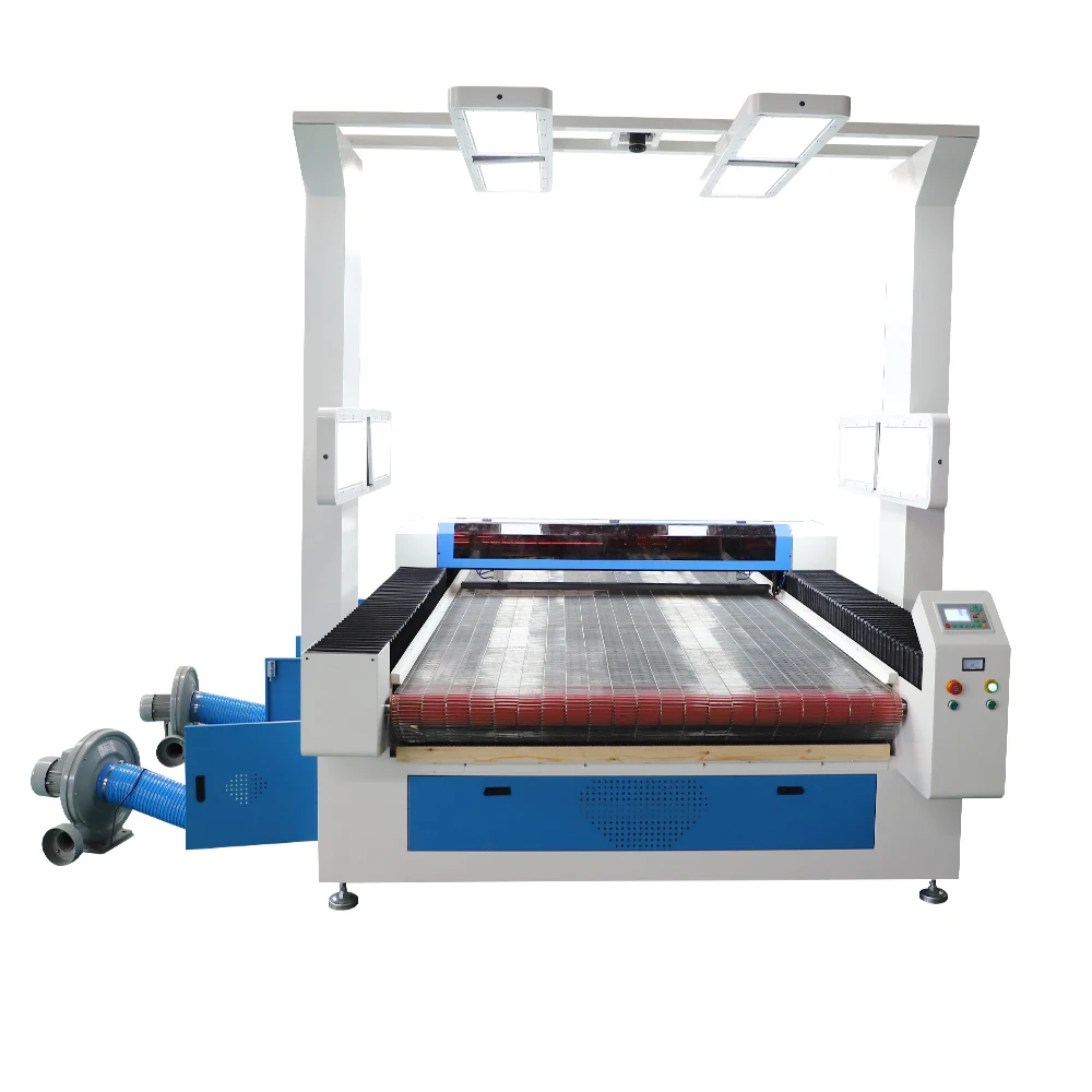 Auto feeding fabric ccd camera scanning laser cutting machine for textile leather toys
