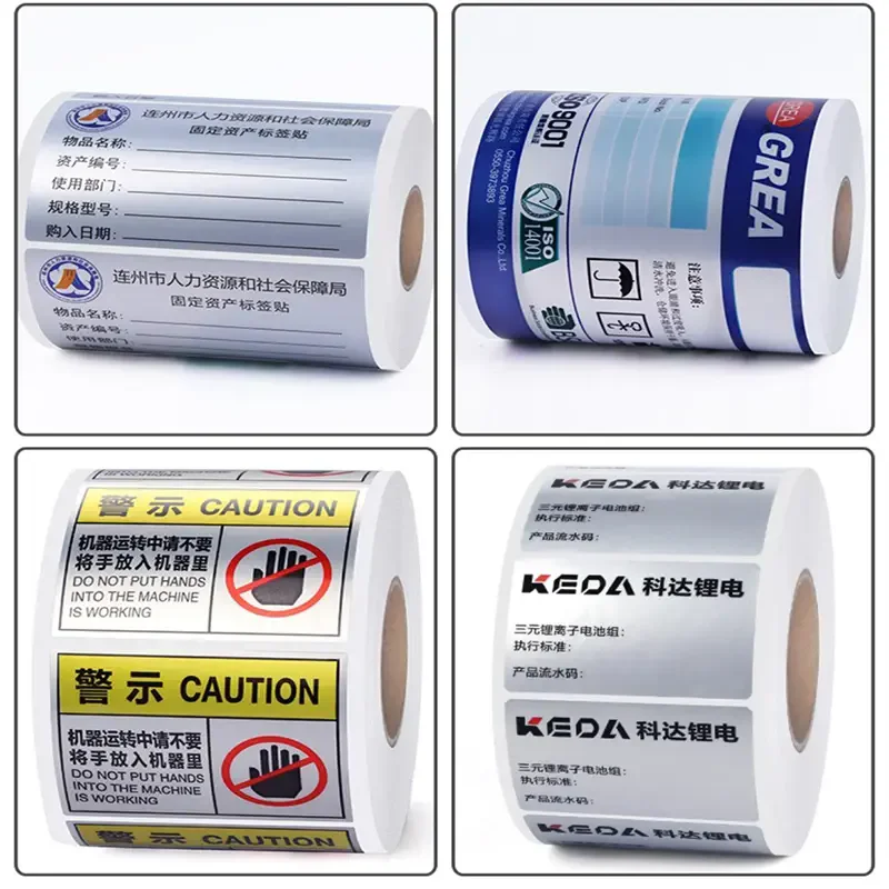 Glossy PP PET PE Label Material Jumbo Film Self Adhesive Paper Polyethylene Sticker Stock Synthetic Label