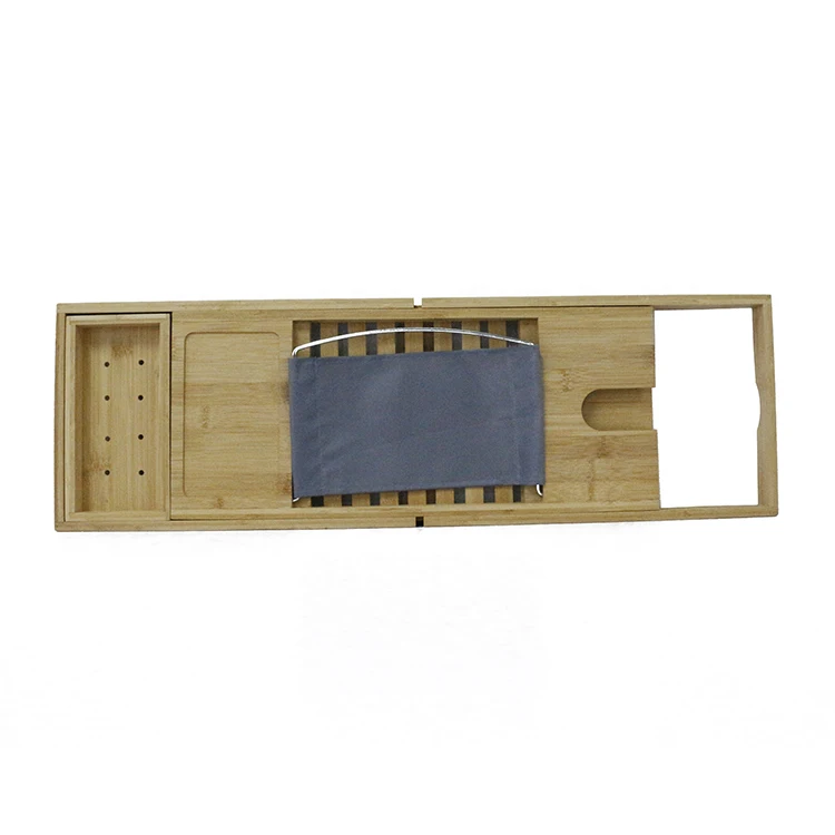Wholesale Luxury 1 or 2 Person Bath and Bed Tray Bathtub Caddy Tray with Extending Sides