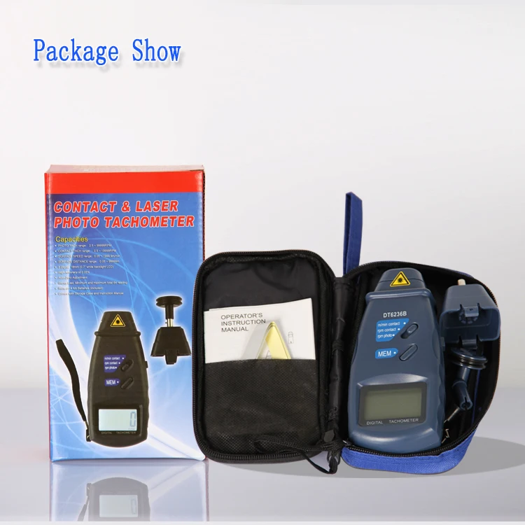 
Factory direct sale Digital photo contact tachometer DT6236B surface speed meter 