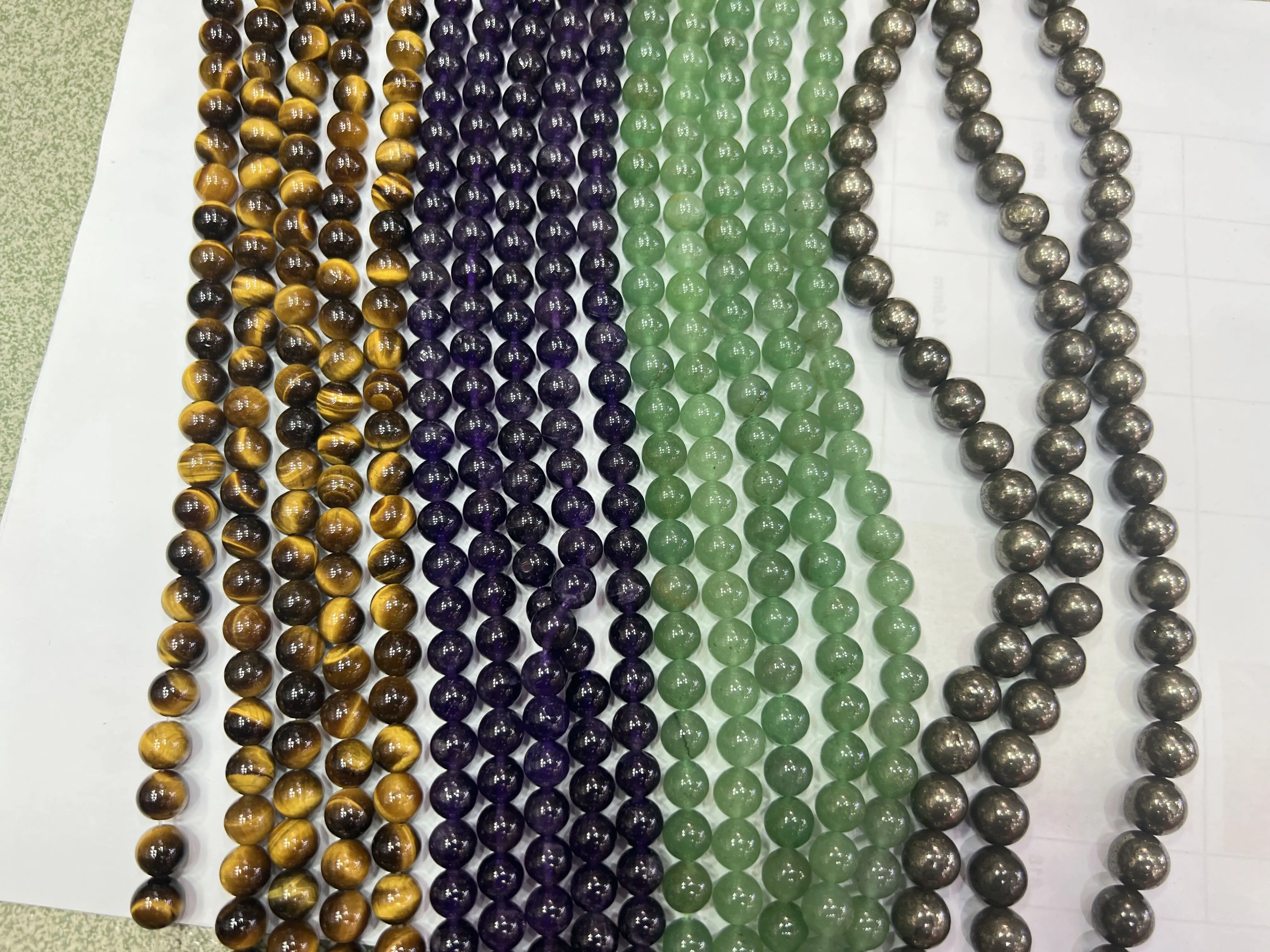 Fashion jewelry natural round beads pyrite stone bead 6mm 8mm 10mm gem stones beads for jewelry making