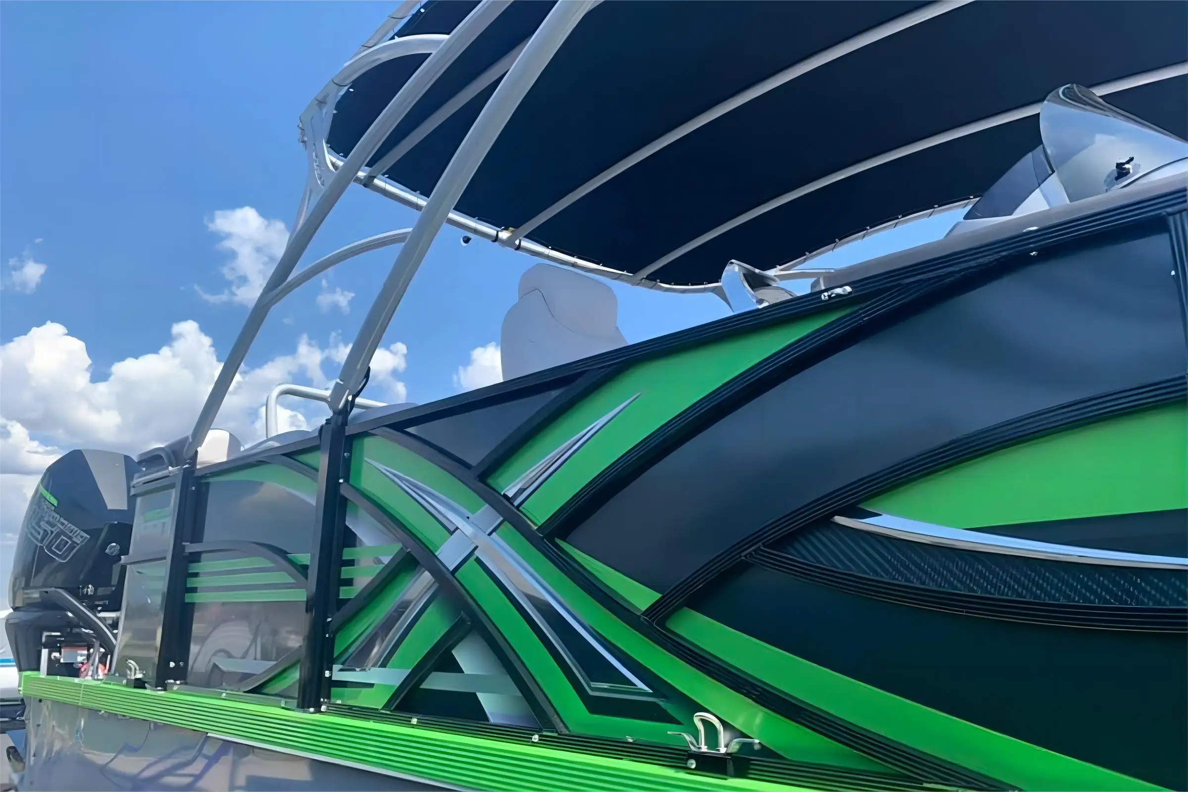 Peerless Innovative Sport Catamaran Pontoon Boat Family Type Inflatable Aluminum Fishing Boat with Motor and Trailer