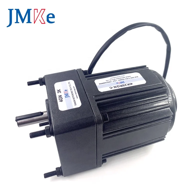 JMKE Cheap gear head motor 220V 25W 10mm shaft motor with gear 4RK25GN-C 4GN gear motor