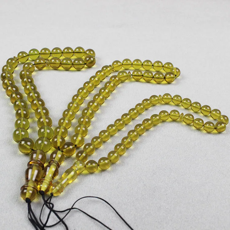 Hot Sales China Strength Manufacture OEM and ODM Glow in the Lighting Bracelet Scented Religious Tasbih Prayer 33 Amber Beads