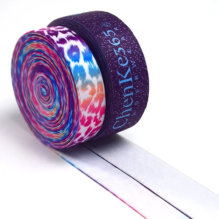 OEM Manufacture Printed Flat Mutil-color Good Resilience Customized For Underwear Garment