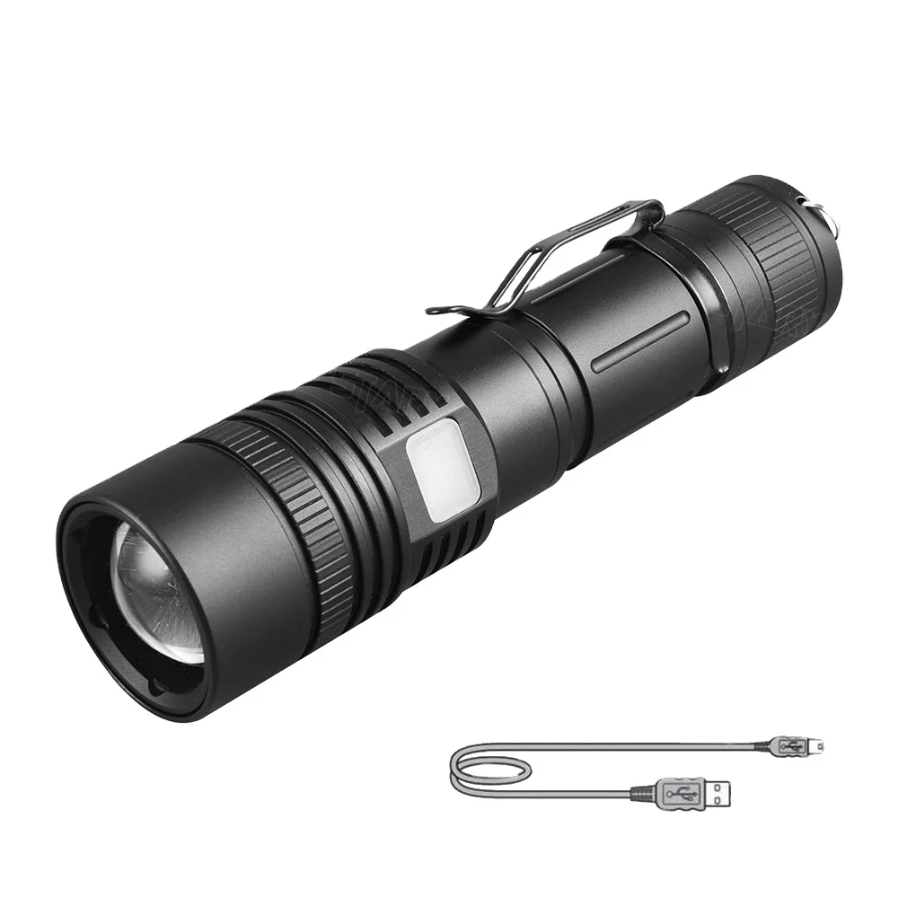 
STARYNITE 1200 lumen rechargeable XHP50 led flashlight powered by 26650 battery 