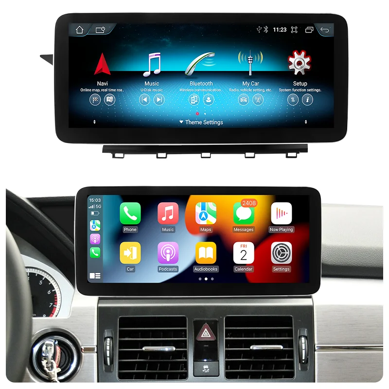 10 25 дюймов 12 3 QCM665 8-ядерный Android Автомобильный мультимедийный плеер для Mercedes Benz GLK 2008-2015