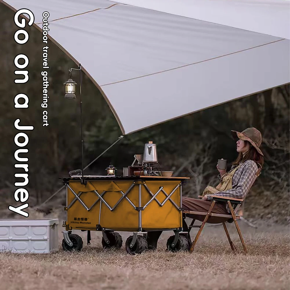 collapsible folding wagon wagon outdoor utility wagon Folding large capacity high load bearing camper