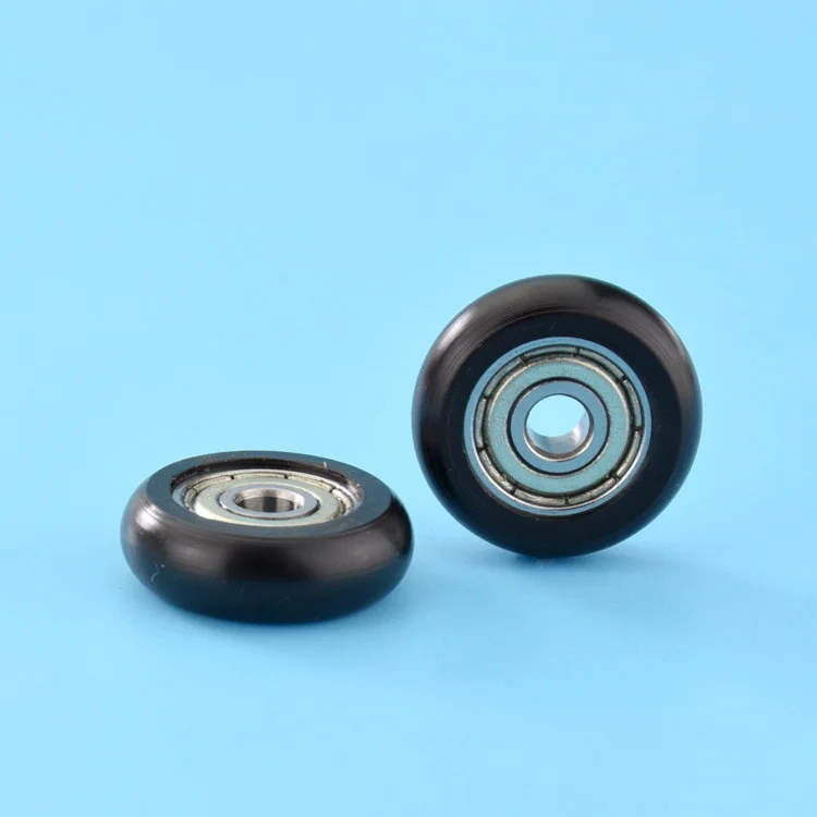 smooth 624zz nylon coated bearing roller pulley wheels 4 * 19 * 6mm for door and window wheel