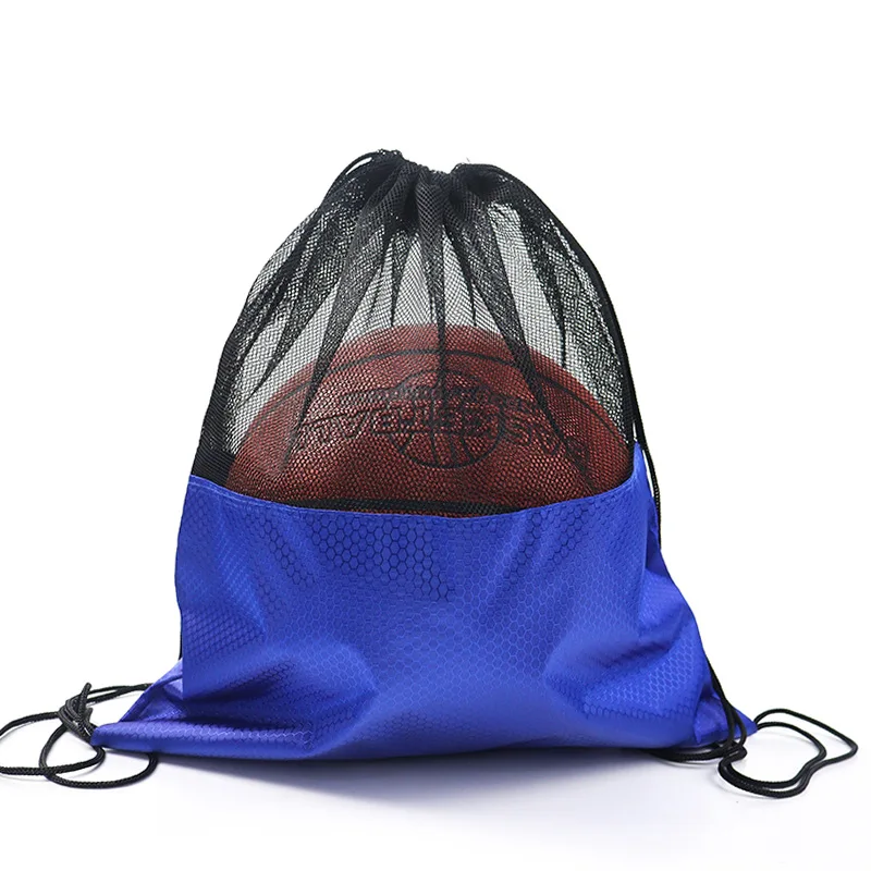 custom drawstring Basketball Ball Bag Mesh Bag for Volleyball Basketball Football Soccer Large Mesh Sports Ball Drawstring Bag